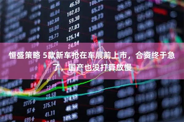 恒盛策略 5款新车抢在车展前上市，合资终于急了，国产也没打算放慢