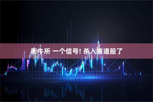 衡牛所 一个信号! 杀入赛道股了