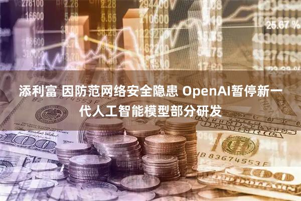 添利富 因防范网络安全隐患 OpenAI暂停新一代人工智能模型部分研发